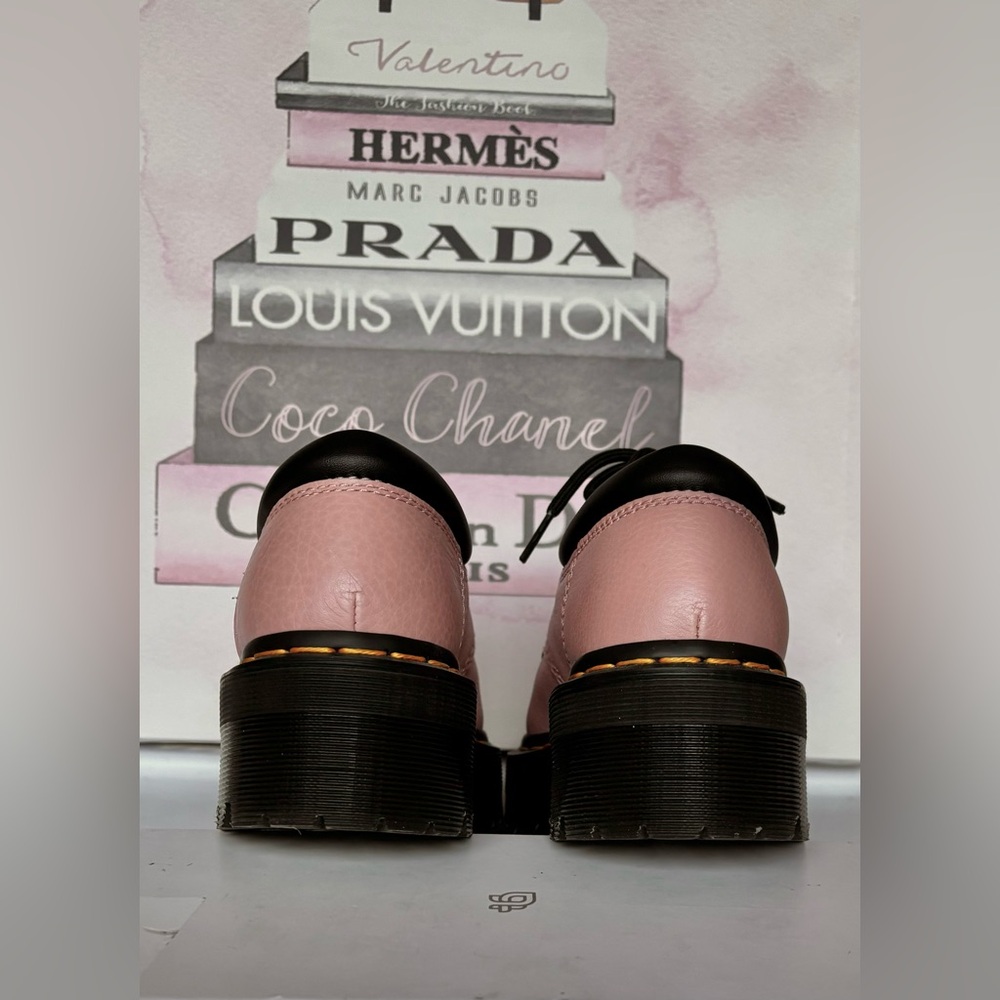 Dr. Martens 8053 Quad 2” Platform Leather Oxford shoes in Pink Color Size 6 NWOB - Picture 9 of 13